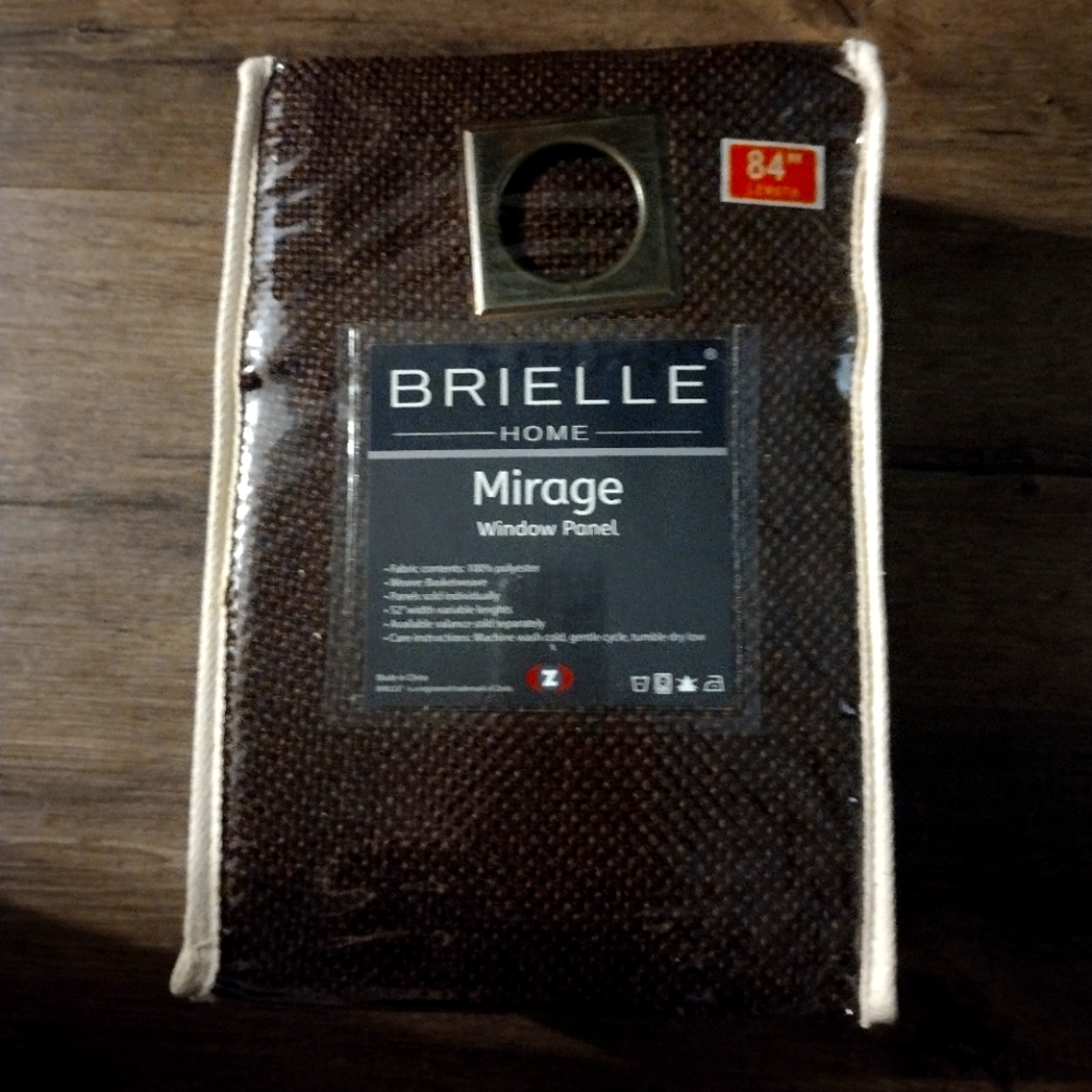 1 PC panel Brielle Home Mirage Window Panel New